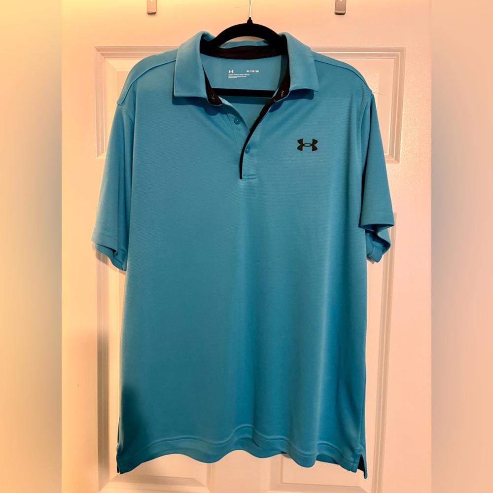 Under Armour Teal Polo with Black Trim